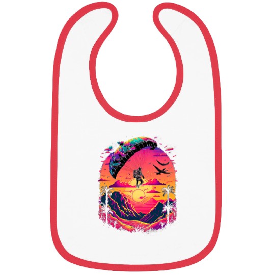 Skydiving Gift Retro Aesthetic Skydive Bibs