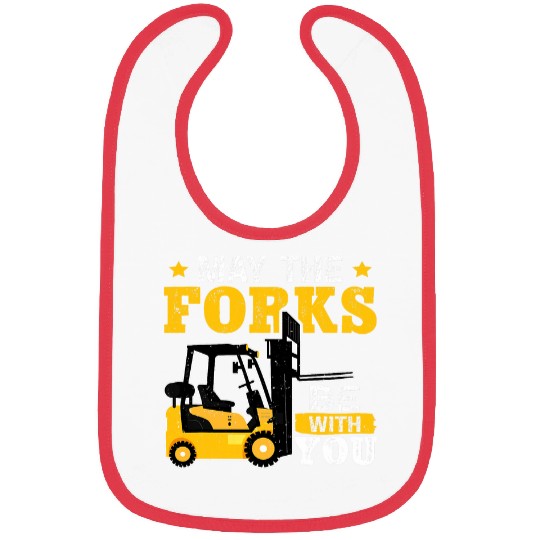 Forklift Operator May The Forks Be With You Bibs