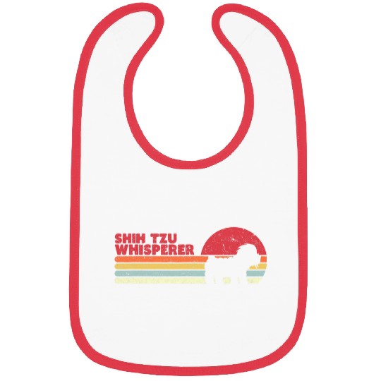 Funny Shih Tzu Whisperer Retro Bibs