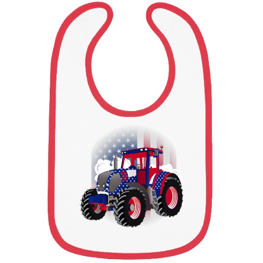 Tractor driving 4th of July tractor pulling or tractor pulling Bibs
