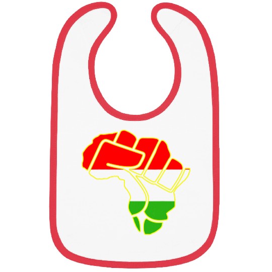 African Map Black History Fist Bibs