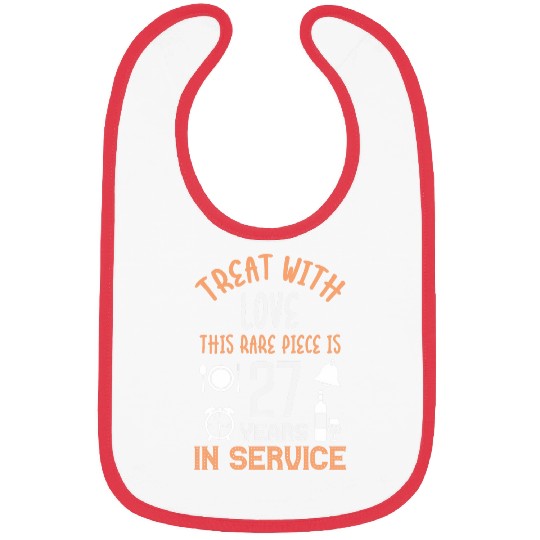 27 Years in Service Working Anniversary Proud Housekeeper Bibs