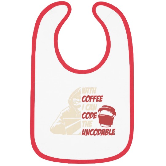 Funny Coder Software Engineer Coding Coffee Programmer Bibs