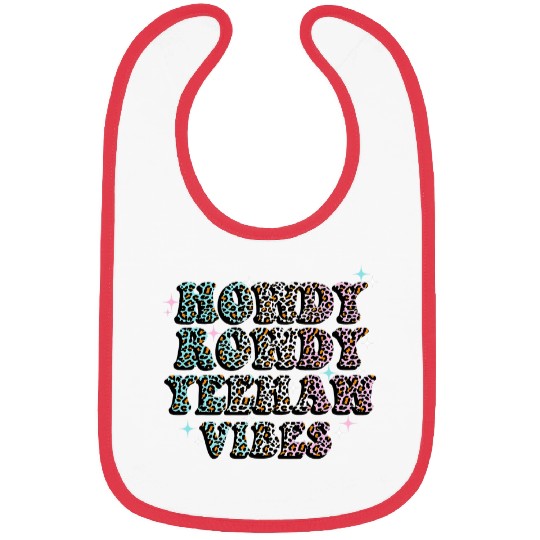 Boho Aesthetic Southern Cowgirls Leopard Country Music Howdy Bibs