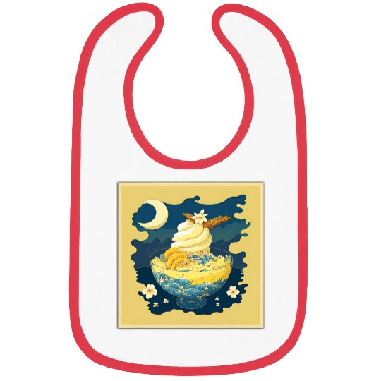 Surrealism Japanese Painting Banana Pudding Bibs