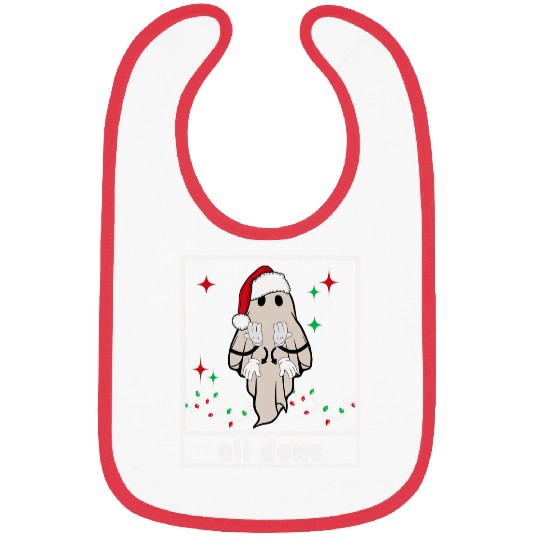 All Done Christmas ghosts Sign Language Speech Pathology Sped Bibs