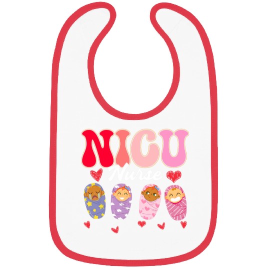 Neonatal Intensive Care Unit NICU nurses Valentines Day Bibs