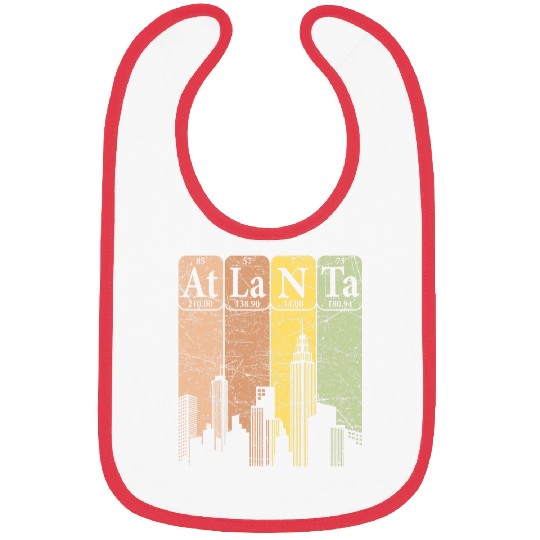 Atlanta Periodic Table Elements Atlanta Skyline Retro 1 Bibs