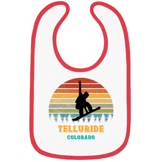 Skiing Ski Telluride Colorado vintages Sunset Snowboarding Snowboarder Bibs