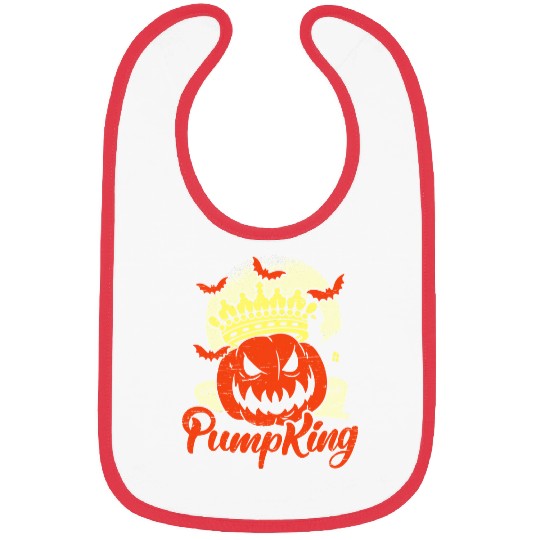 Pumpking Pumpkin King Funny Happy Halloween 3 Bibs