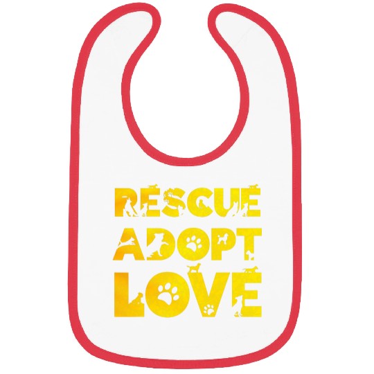 Cute Shelter Dog Rescue Adopt Love Bibs