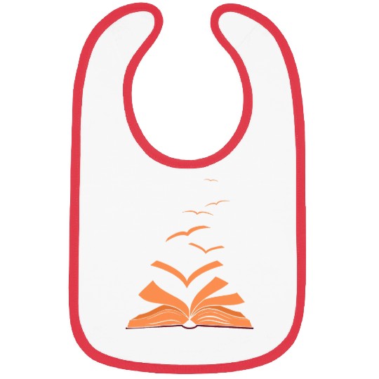 Reading Book Birds Flying Bird Bookworm Avid Reader Bookish Reader Bibs