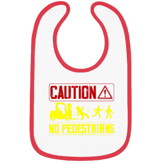 Caution No Pedestrians Forklift Operator Bibs
