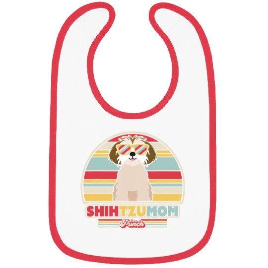 Shih Tzu Mom  Retro Style Bibs