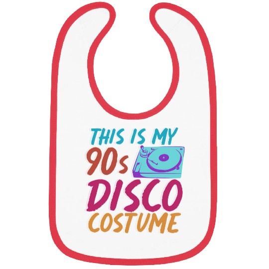 90s Vinyl Disco Music Costume Party 1990s Retro Nineties Bibs