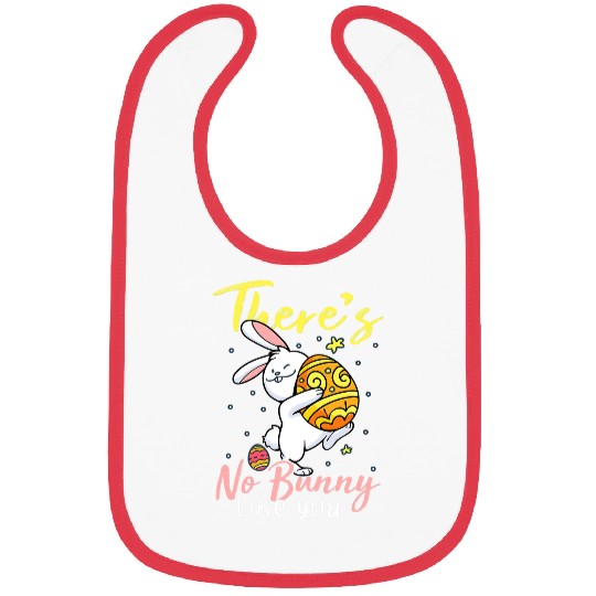 Rabbits Cute Matching Couple Easter Rabbit Colorful Bunny Easter Egg Bibs