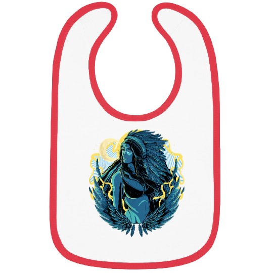 Indigenous Native American Indian Feather Headdress Boho140 Bibs