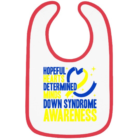 Hopeful Hearts Determined Minds Down Syndromes Awareness Bibs
