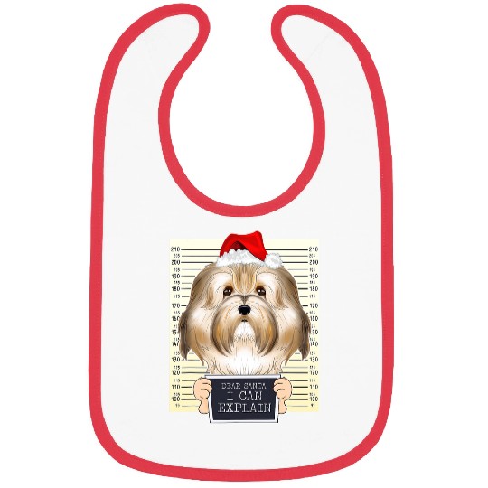 Dog Havanese Dear Santa I Can Explain Funny Christmas Havanese Bibs