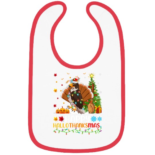 Hawk Bird Lover Funny Happy Hawk HelloThanksMas Bibs