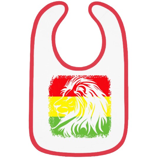 African American Lion Juneteenth Black History Month Mens Bibs