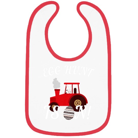 Tractor driving Kids Cute Easter Bunny Tractor Egg Hunt Is On Easter Egg Hunt Bibs