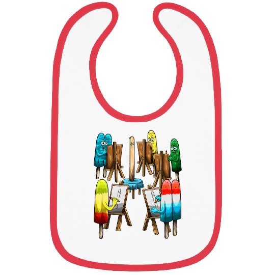 Fun Popsicle Act Sketch Drawing School Art Class for Artists Bibs