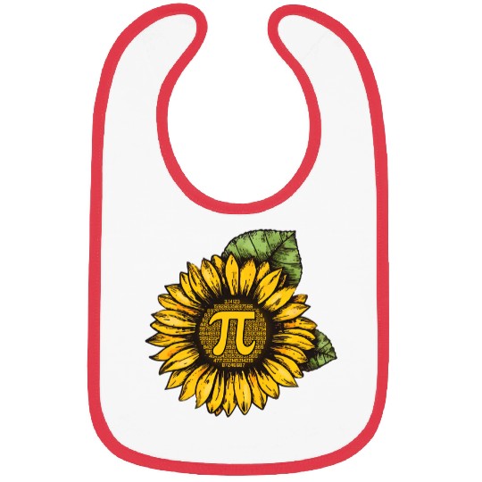 Pi Day Sunflower Pi Number Symbol Math Themed Science 1 Bibs
