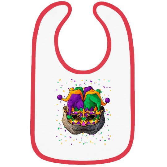 Otters Mardi Gras Animal Face carnivals Jester Festival Bibs