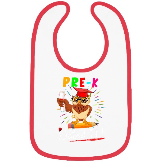 PreK Nailed It Cute Owl Pencil Student Graduation Lover Bibs