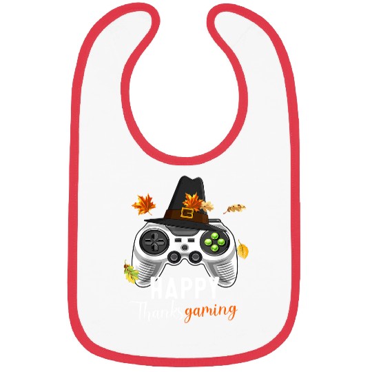 Game Happy Thanksgiving Video Game Controller Pilgrim Fall Leaves 79 Bibs