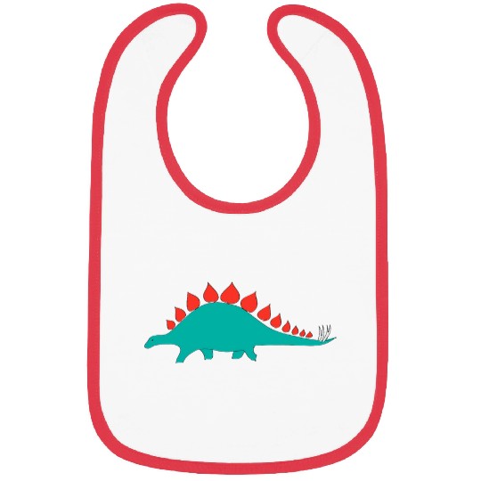 Cute Stegosaurus Dinosaur Cool Illustration Classic Bibs