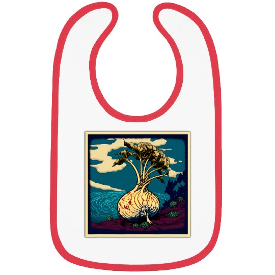 Surrealism Japanese Painting Turnip Bibs