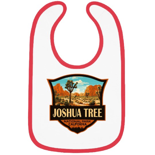 Joshua Tree National Park Illustration Retro Badge Bibs