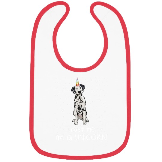 Pony Unicorns Funny Dalmatian Unicorns Ponies Bibs