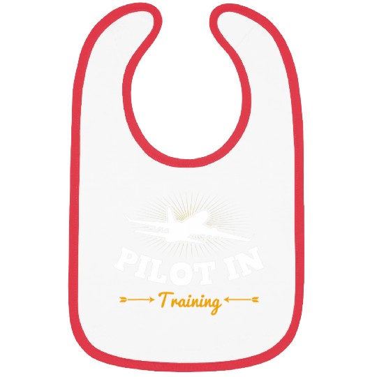 Pilot in Training Aviation Driver Funny Pilots Airplane Bibs