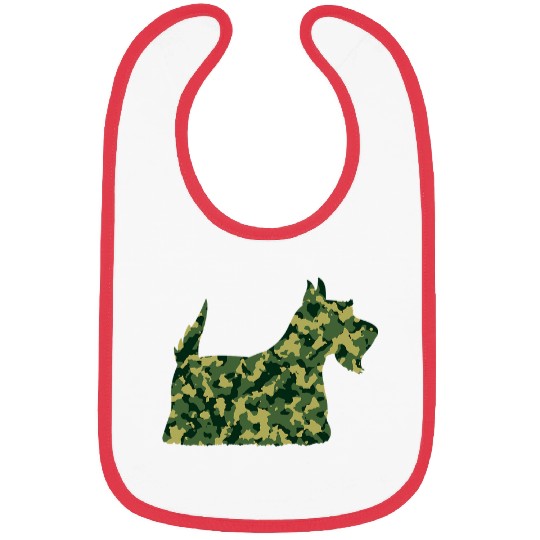 Dog Scottish Terrier Scottie Dog Lover Camouflage Gift Bibs