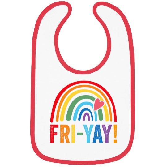 Friyay Friyay rainbow colors teacher childrens fun designs Bibs