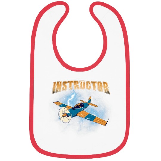 Flight Instructor Pilot School Airplane Teacher Bibs