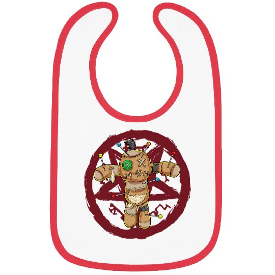 Pastel Goth Satanic Voodoo Doll Cute Halloween For Teen 2 Bibs