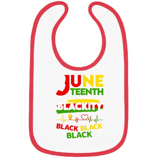 Blackity Black History Afro Juneteenth Afrocentric Novelty Bibs