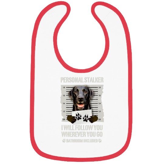 Labrador Lab Dog Personal Stalker Black Labrador Black Lab Bibs