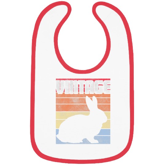 Rabbits Bunny Retro Style vintages 70s 80s 90s Gift Bibs