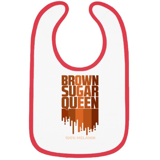 Cool Brown Sugar Queen Black African American History Month Bibs