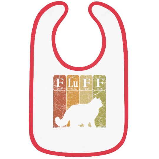 Fluff Cat Periodic Table Elements Cat Lover Cat Scientist 4 Bibs