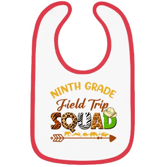 Ninth Grade Students School Zoo Field Trip Squad Matching Bibs
