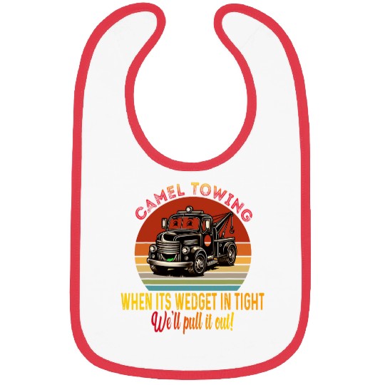 Camel Towing Funny Retro Trucker 1 Bibs