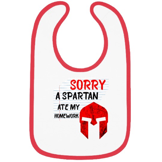 Homework Spartan Student Excuses Sparta Warrior Bibs
