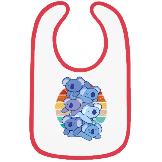 Funny Bear vintages funny lazy Koala piling on each other Koala tower Cute Bears Bibs