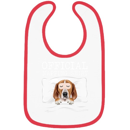 Funny Official Napping Sleeping English Foxhound Bibs